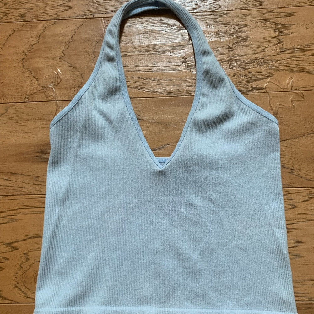 light blue halter